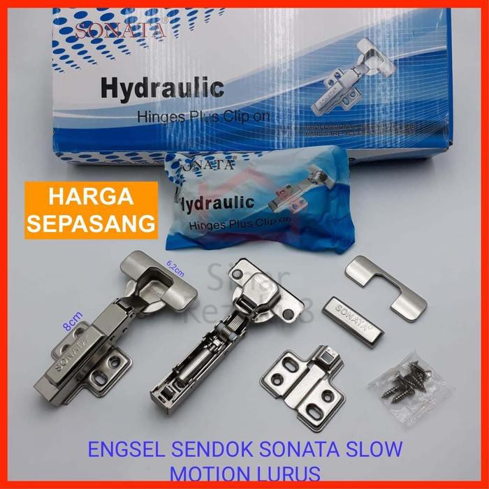 Engsel Sendok Slow Motion SEPASANG SONATA Lurus/Setengah Bengkok/ F