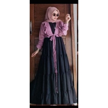 SETELAN WANITA KEKINIAN KAIRA DRESS FASHION WANITA TERMURAH TERBARU CARTIGAN GAMIS MUSLIM