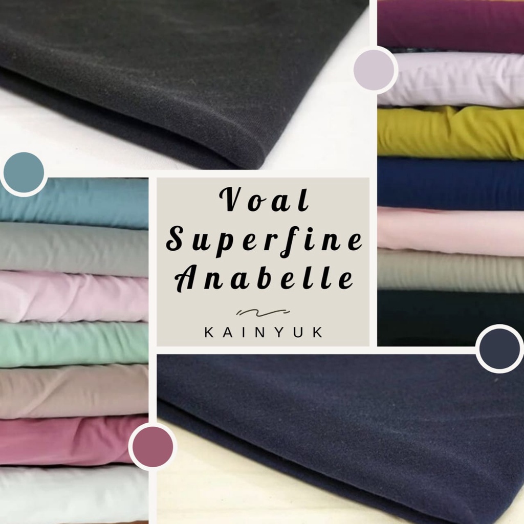 Kain VOAL SUPERFINE ANABELLA Voile Premium Murah Grosir