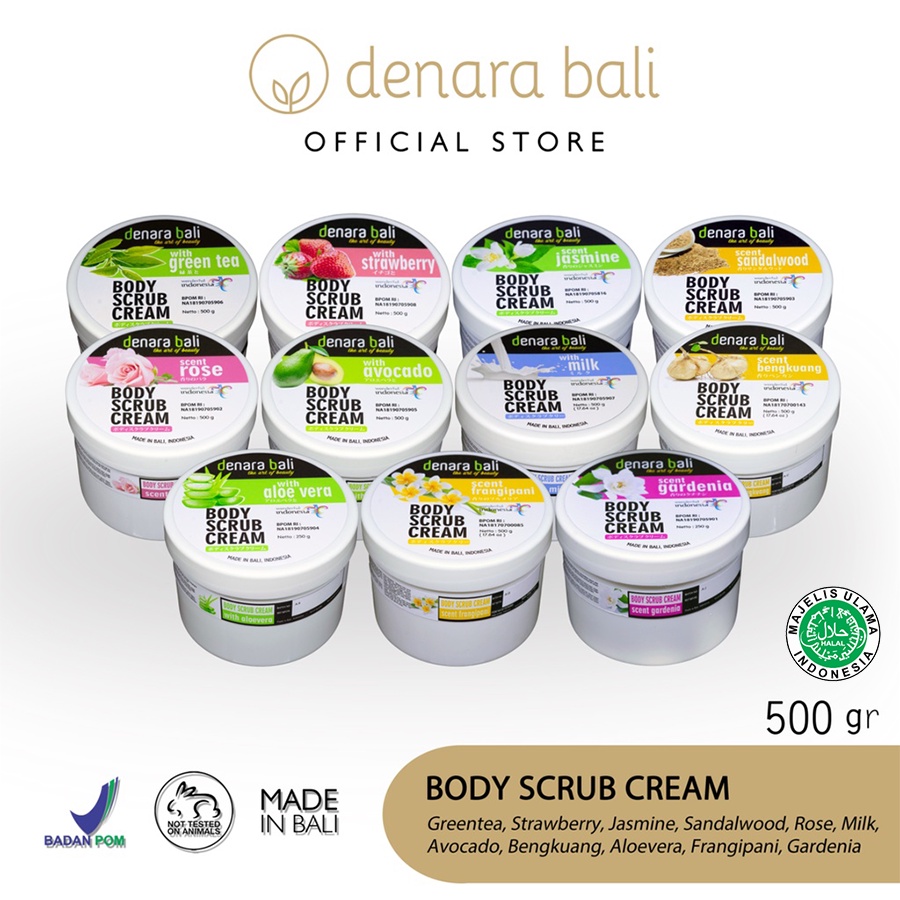 Jual Denara Bali Body Scrub Cream 500gr Indonesia