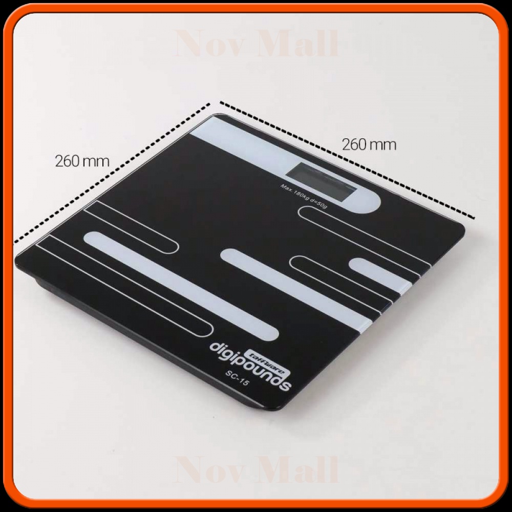 Taffware Timbangan Badan Digital + Temperature Battery Version SC-15