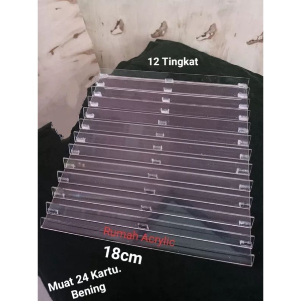 RAK KARTU PAKET PERDANA/AKRILIK ACRYLIC VOUCHER PAKET MUAT 24 KARTU/VOUCHER