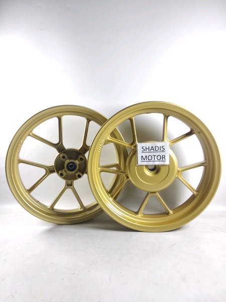 Velg Bintang Motor Merk Rossy Tipe V-Mars Ukuran 250/300 Ring 14 Motor Vario 125 Warna Gold Velg Pal