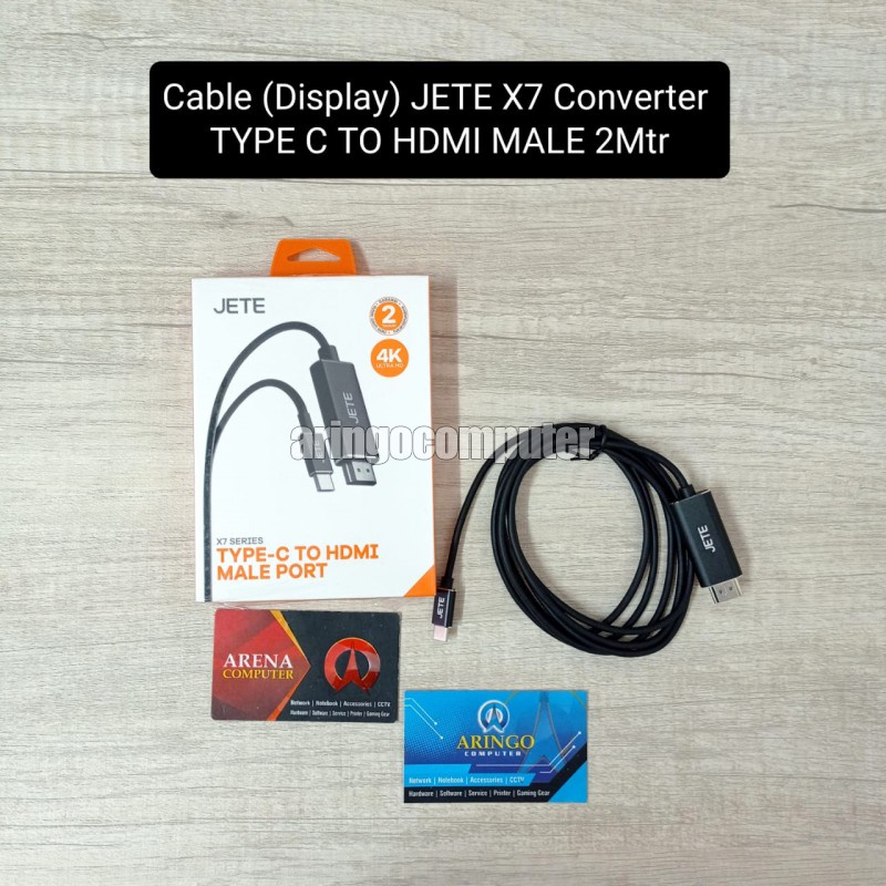 JETE X7 Converter TYPE C TO HDMI MALE 2Mtr