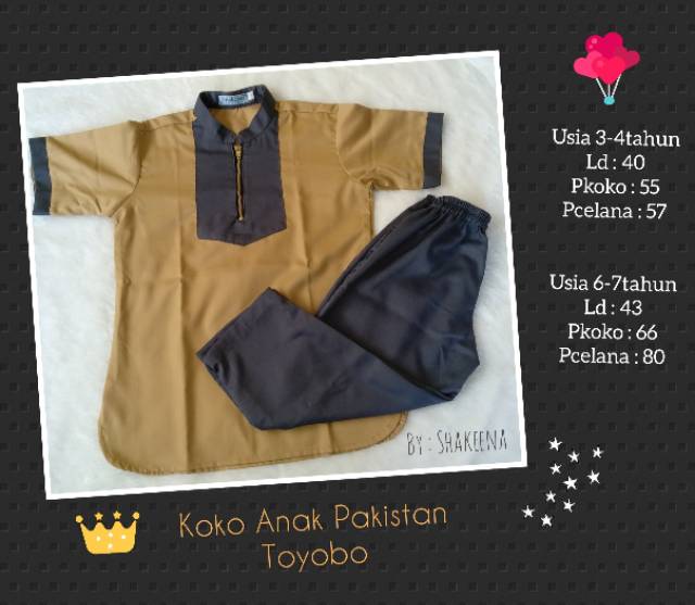 Setelan Baju koko anak laki laki bahan tebal katun Toyobo