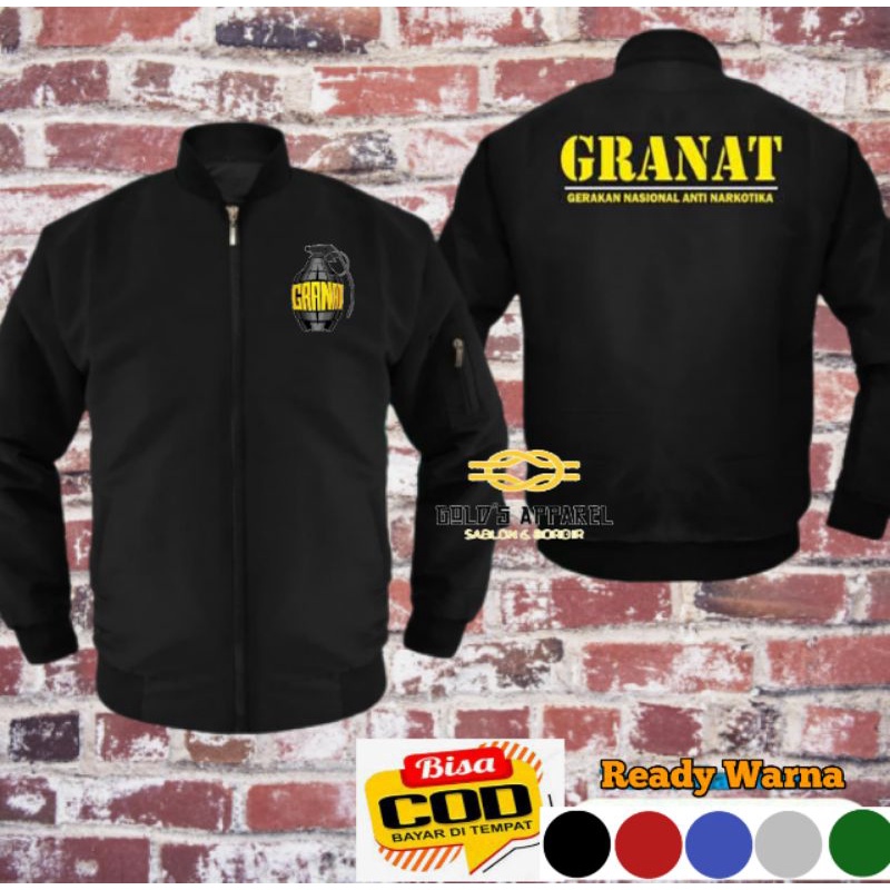 JAKET BOMBER GRANAT | JAKET CUSTOM BORDIR | JAKET BOMBER BORDIR | JAKET PERUSAHAAN CUSTOM | JAKET BO