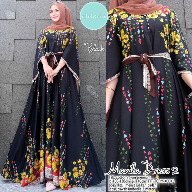 Manila dress/kaftan kekinian/kaftan rayon/kaftan terbaru