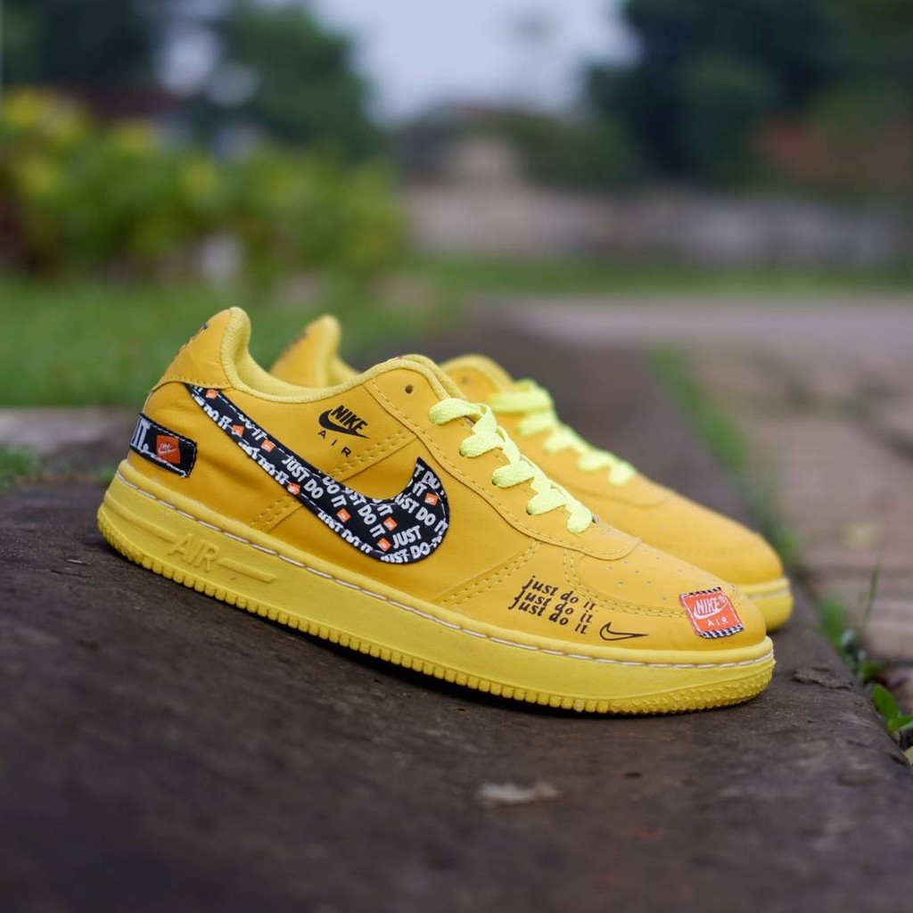 nike air force 1 just do it yellow