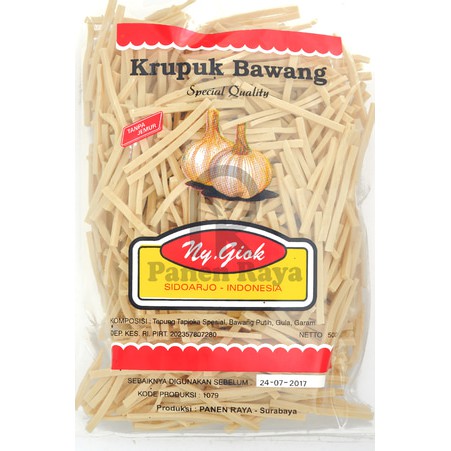 

Kerupuk Bawang Ny Giok Stik 500gr Krupuk Mentah Enak Camilan Cemilan