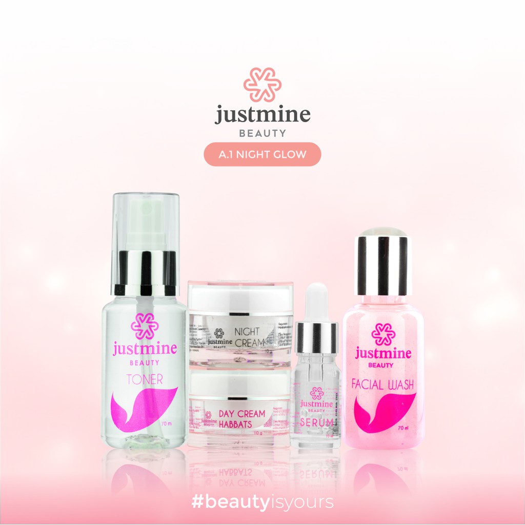 JUSTMINE Beauty Skincare Bpom Paket Glowing Skincare Aman PAKET GLOWING