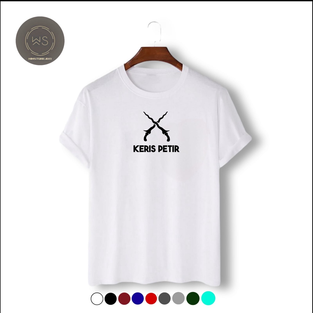 Kaos Unisex Distro  KERIS PETIR garis katun combed 30s / sablon polyflex / kaos plesetan / baju keki