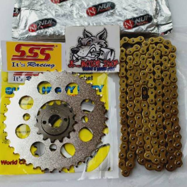 Gear set Gir set SSS 415 428 REQUEST BEDA MOTOR DEPAN BELAKANG