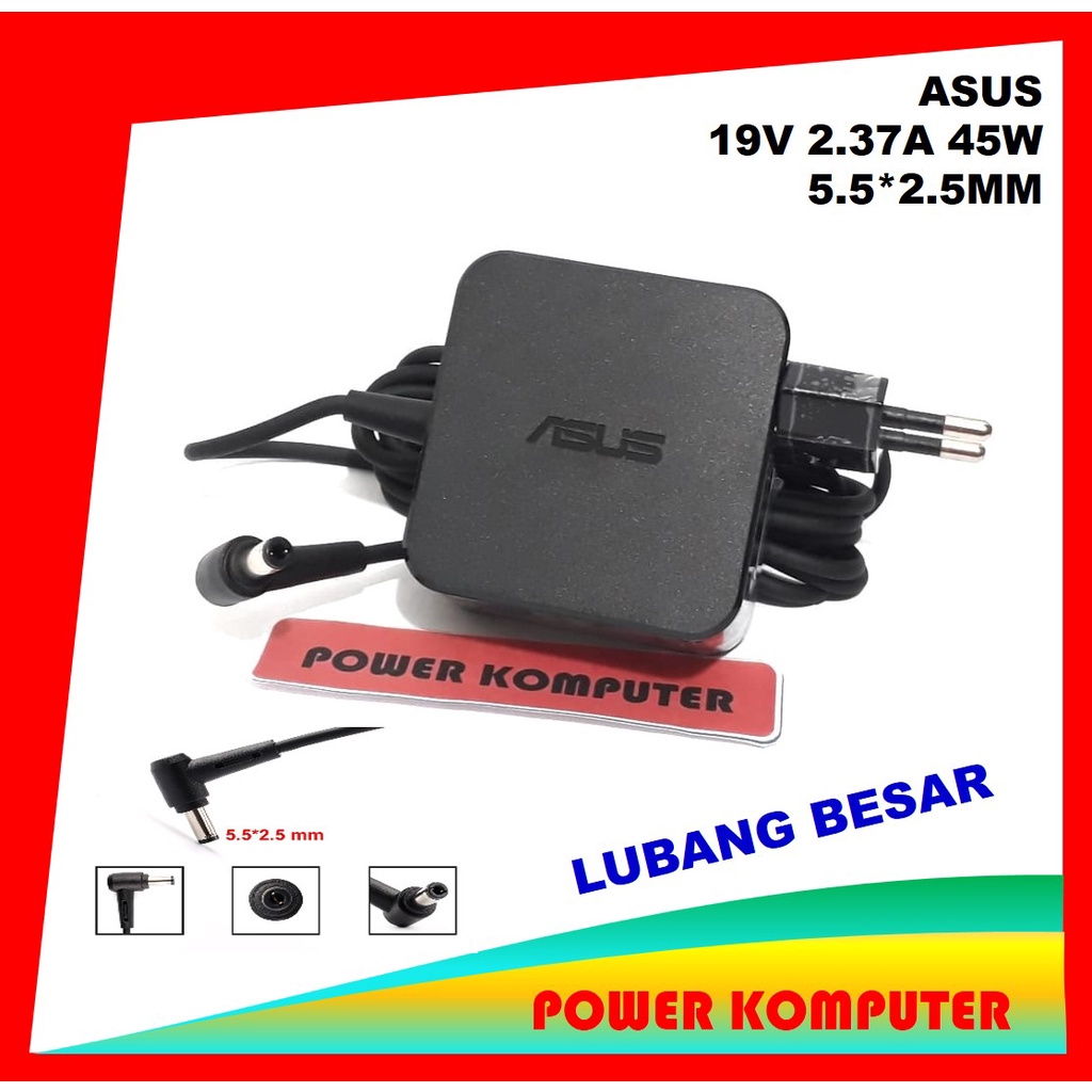 Jual Adaptor Charger Laptop Asus X452E Series 19V 2.37A ASUS 19V 2