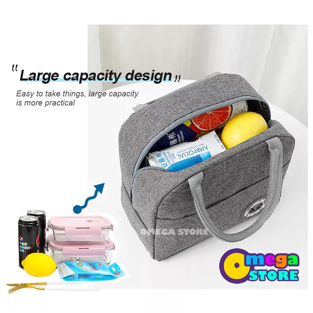 Tas Bekal Anak Box Makanan Alumunium Tas Travel Premium Lunch Bag Cooler Tas Travel Simpel 220