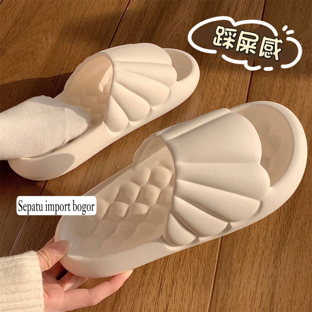 MOTIF IKAN - MlNlSO Sandal Jelly Korean Wanita Slip On PVC Super Soft Import Anti Slip 6666