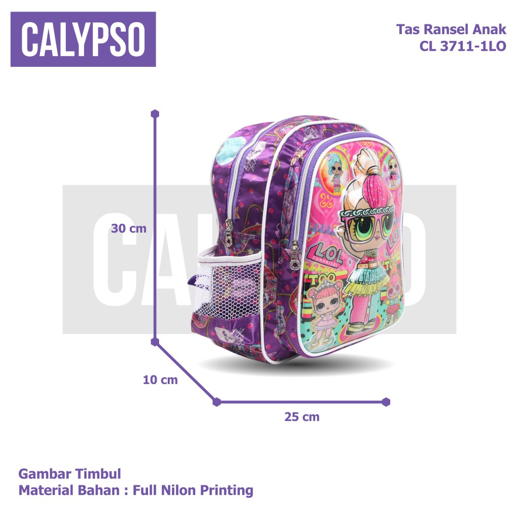 [KLIKTAS] Tas Ransel Anak Perempuan TK Paud Gambar Kartun Calypso 3711 / Backpack Sekolah Karakter Lucu