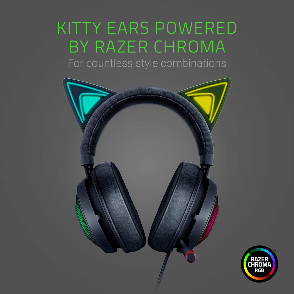 Razer Kraken Kitty Edition - Gaming Headset - Hitam