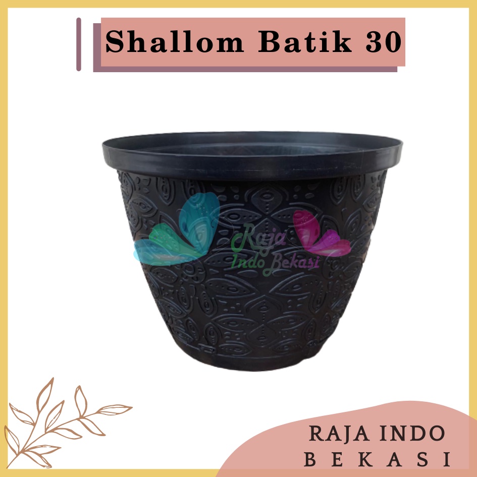 Rajaindobekasi Pot Shallom Batik 30 Putih Pot Bunga Motif Batik Timbul Pot Bunga Besar Murah Tebal Bagus Bukan Pot Shallom Glory Glori 30 35 40