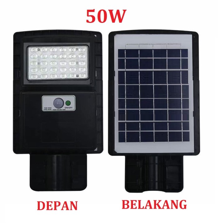 [WS] Lampu Jalan Solar Tenaga Surya Motion Sensor 50w (WS)