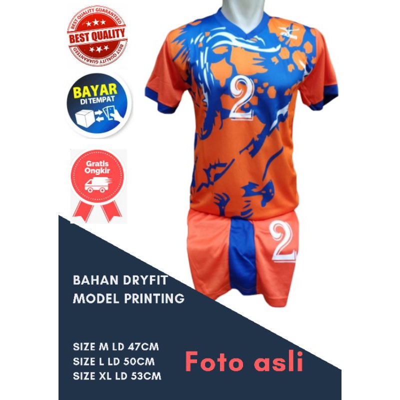 Baju Jersey bola /futsal/volly printing unisex