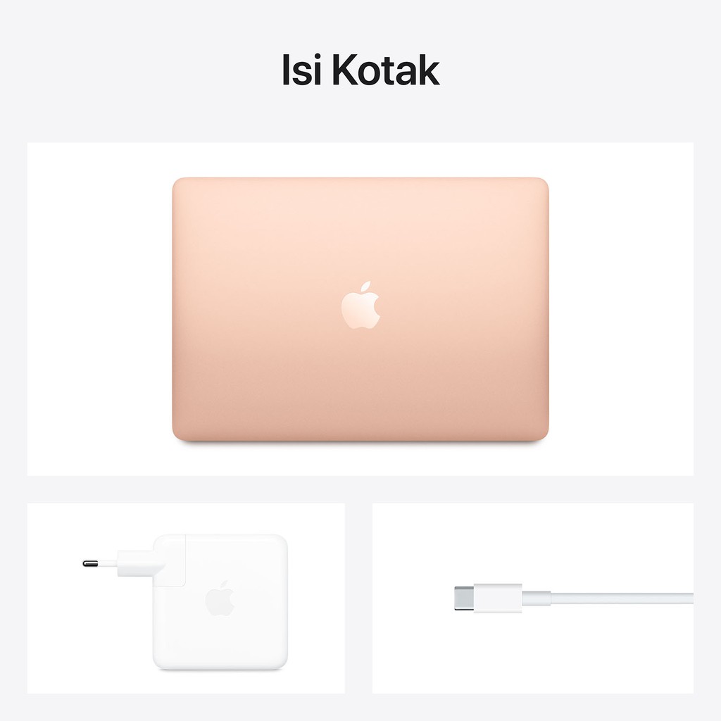 Apple MacBook Air (13.3 inci, M1 2020)  8GB RAM, 256GB SSD, Gold Image 6