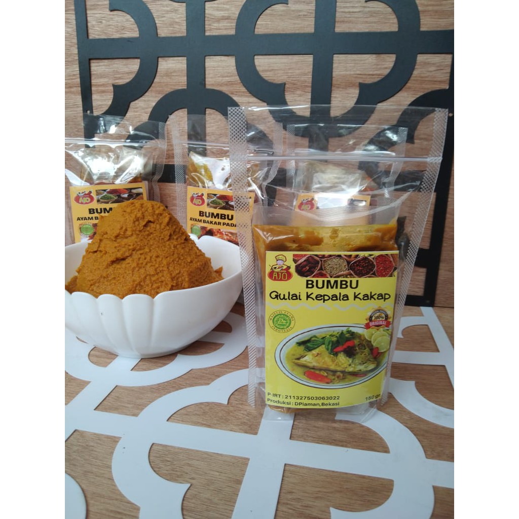 

TERBAIK / Bumbu Gulai Kepala Kakap AJO / Original 100% spesialis bumbu masakan Padang