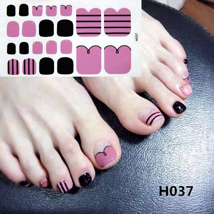 Stiker Kuku Kaki | Toe Nail Sticker | Foot Nail Sticker 22PCS High End Motif 3D