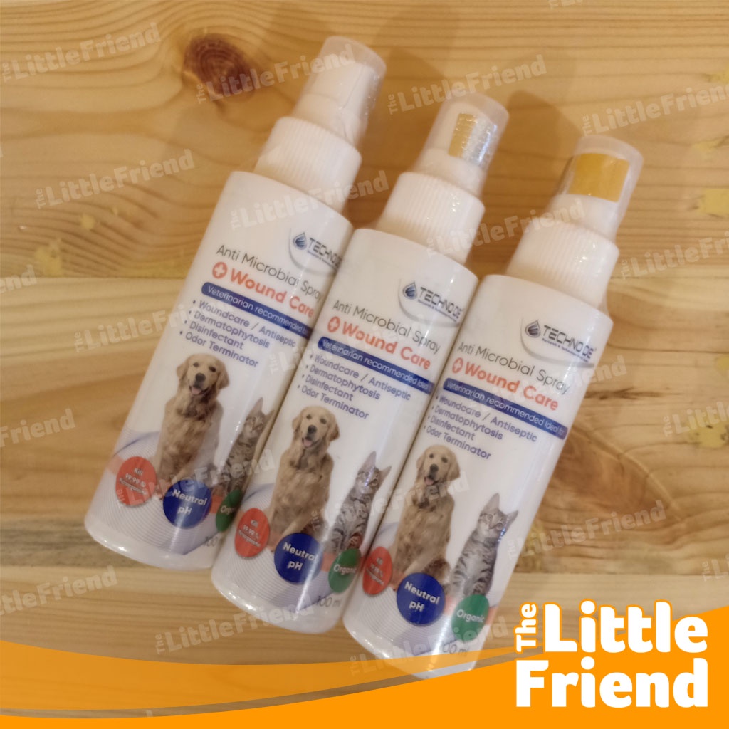 Techno De Disinfectant &amp; Antiseptic Pet Care Spray Membantu Penyembuhan Luka dan Jamur Anjing Kucing