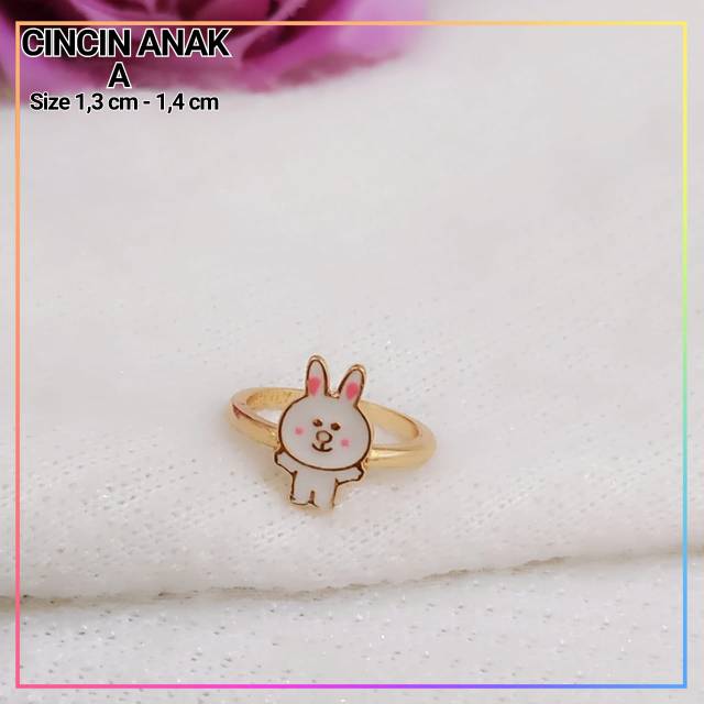 Cincin xuping cincin anak litle pony pink lapis emas gold F115