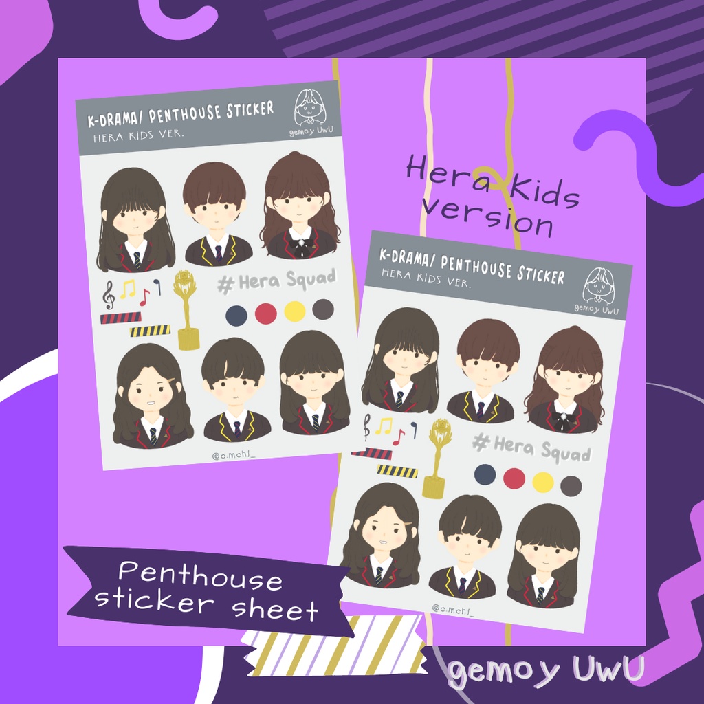 

Gemoy UwU - Penthouse Sticker Sheet A6 - K-Drama Merchandise