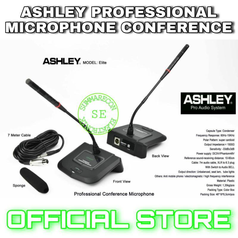 mic kabel meja original ashley elite mic meja podium conference