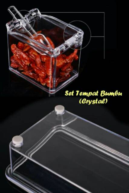 Chrystal Seasoning Box / Tempat Bumbu Christal