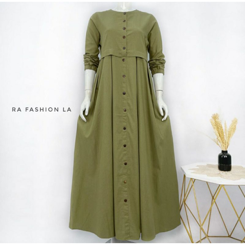 gamis ra fashion / linen import / cod / bayar ditempat