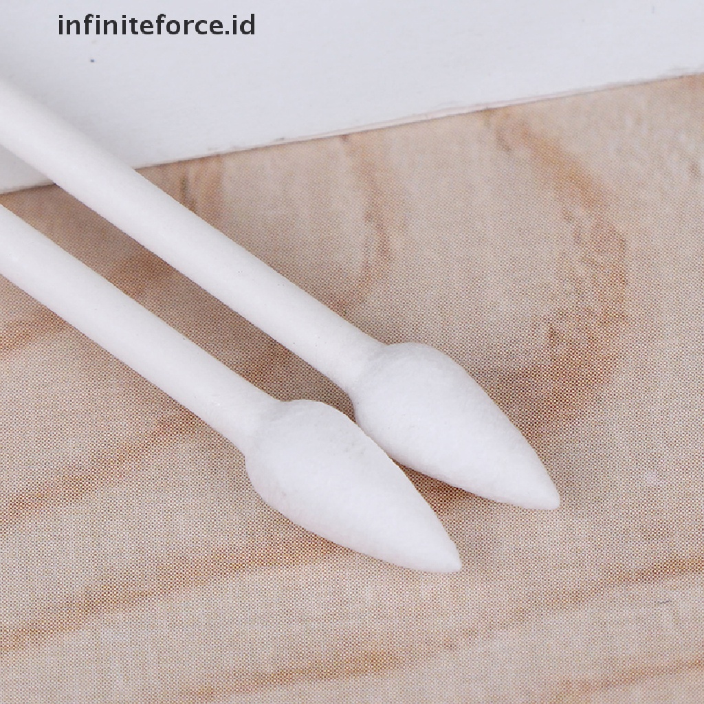 (Infiniteforce.Id) 25pcs Cotton Bud Sekali Pakai Untuk Earphone