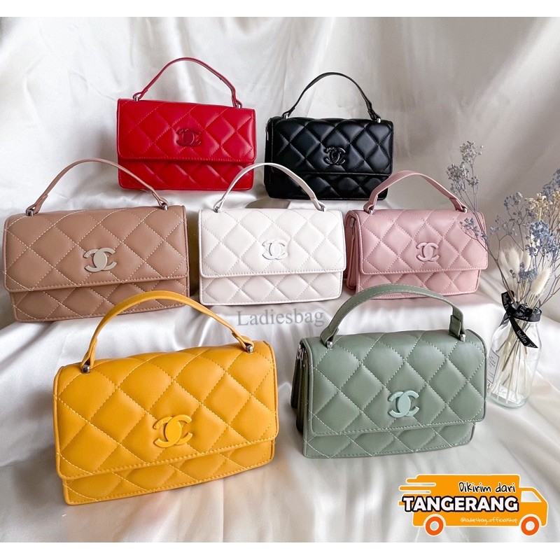 ✨FREE 3 STRAPS TALI✨4 CARA PEMAKAIAN✨ TAS HANDBAG WANITA IMPORT SELEMPANG SLINGBAG CEWEK LB- 111