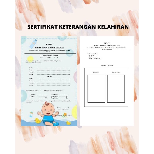 

SERTIFIKAT KETERANGAN KELAHIRAN BAYI / SURAT KETERANGAN KELAHIRAN