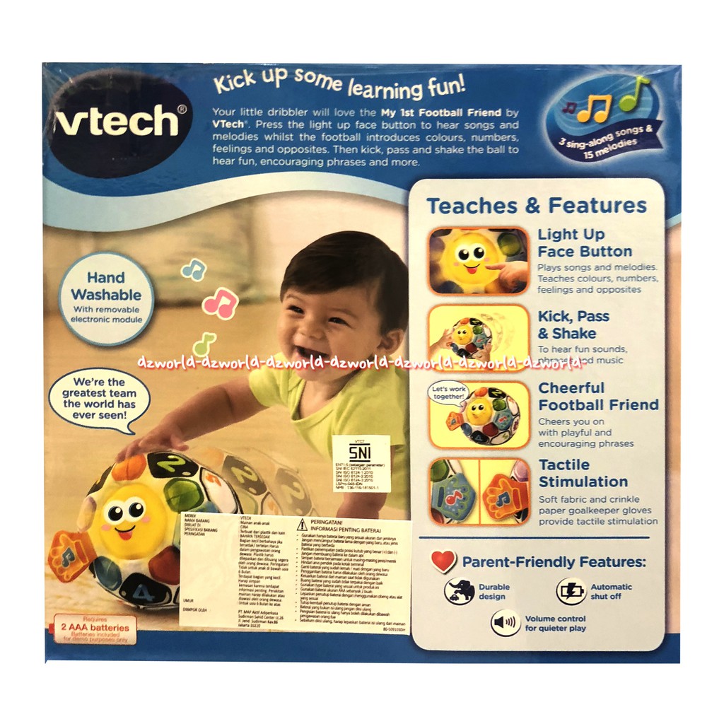 Vtech Baby My1St Football Friend Mainan Bola Bayi Soccer Ball Foot Ball