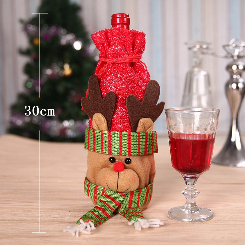 Sarung Botol Natal Santa Wine Bottle Cover Christmas Gift Kado Natal