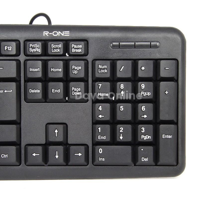 KEYBOARD USB R-ONE MURAH NEW DEAIN TRENDY-RAMPING COCOK UNTUK ALL BRAND LAPTOP DAN PC - TEKNO KITA