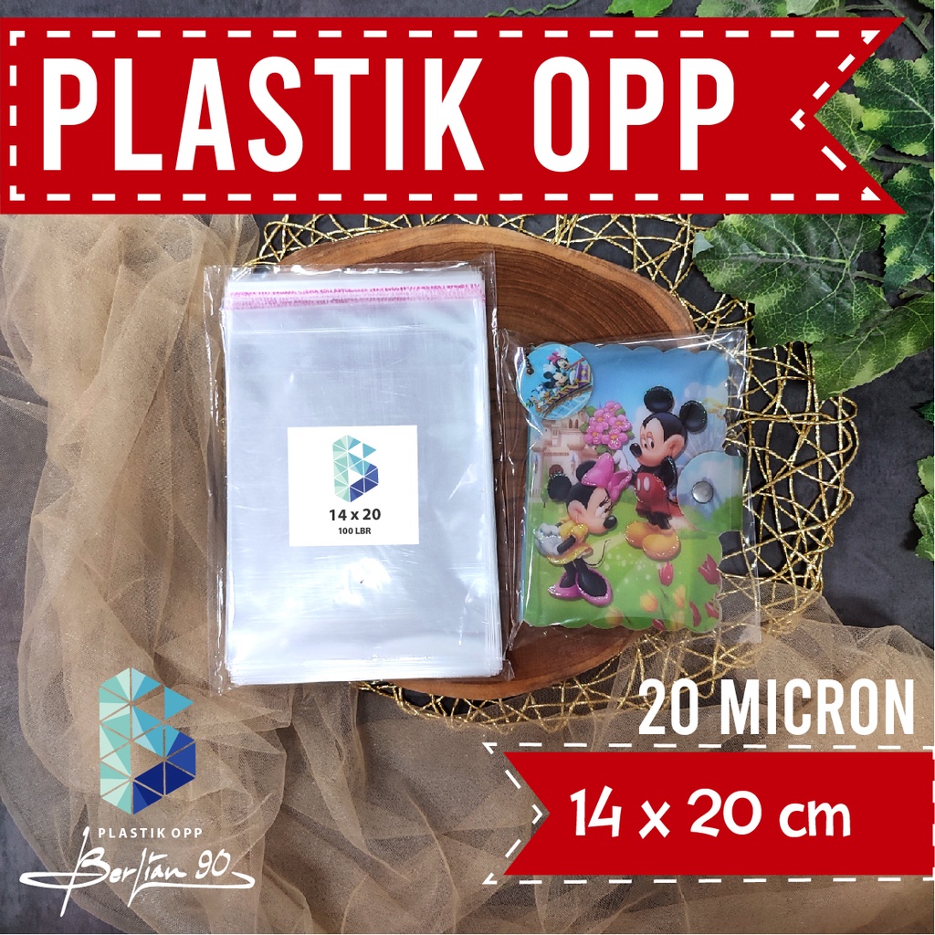 Plastik Opp 14x20 cm Plastik Opp Seal Plastik Opp Lem Tebal 20 Micron