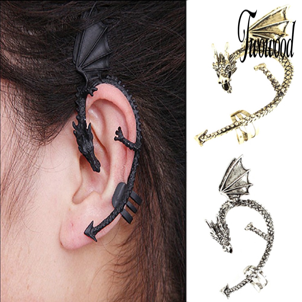 1 Pc Anting Klip Cuff Desain Ukir Tahan Lama Untuk Wanita