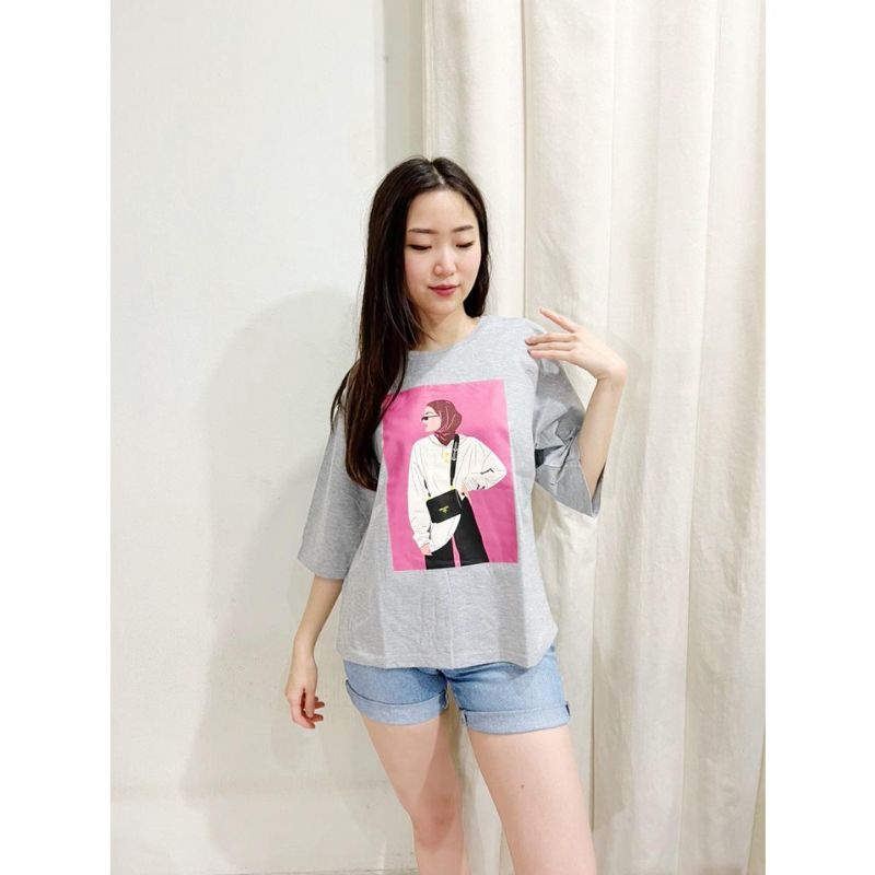 KAOS SIKU LOOSE TOP KAOS OVERSIZE 7/8 TERBARU