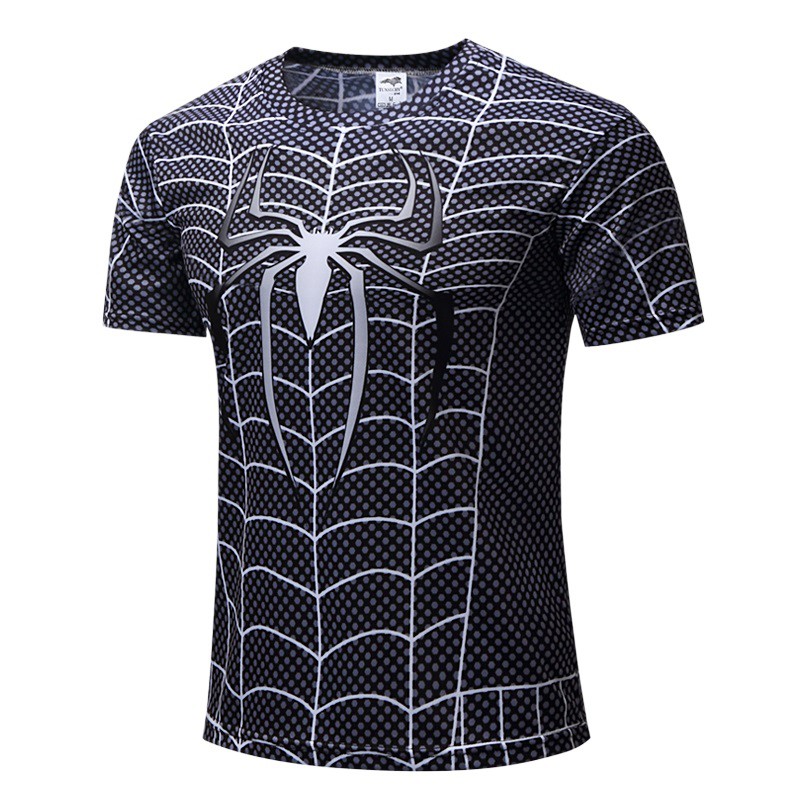 PROMO Baju Kaos Jersey Super Heroes Black Spiderman Venom