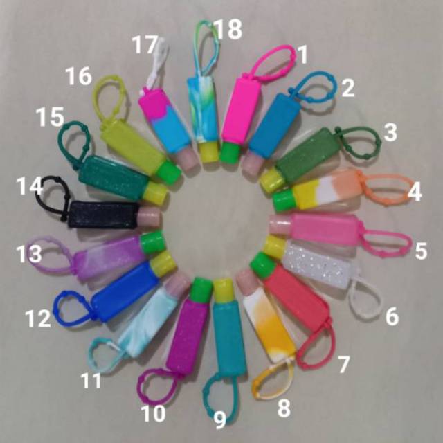 Colorful Silicone Holder & Botol 30ml Hand Sanitizer