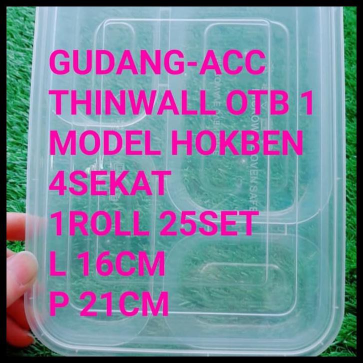 Thinwall Oth 1 Sekat 4 Mika Bento Tray Bento Kotak Makan Tray4 25Set