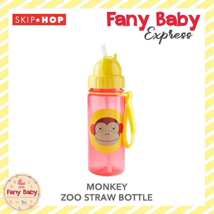 SKIP HOP ZOO STRAW BOTTLE PP 390ML