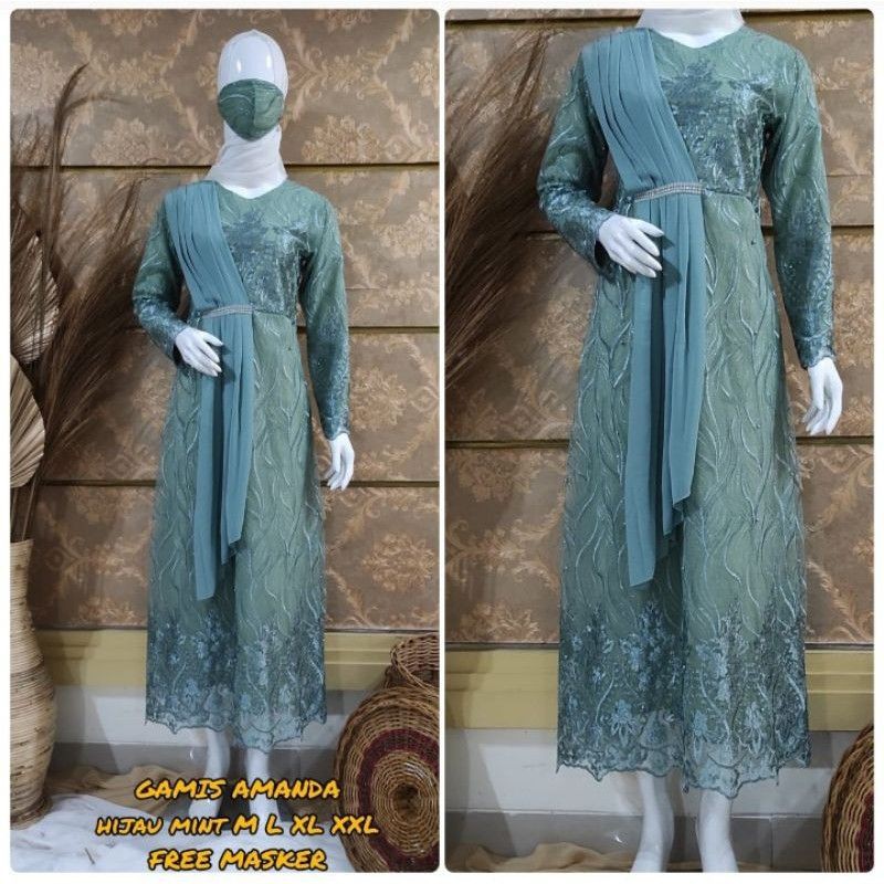 GAMIS ORIGINAL/GAMIS SELENDANG/GAMIS PESTA 2020/GAMIS TULLE PREMIUM