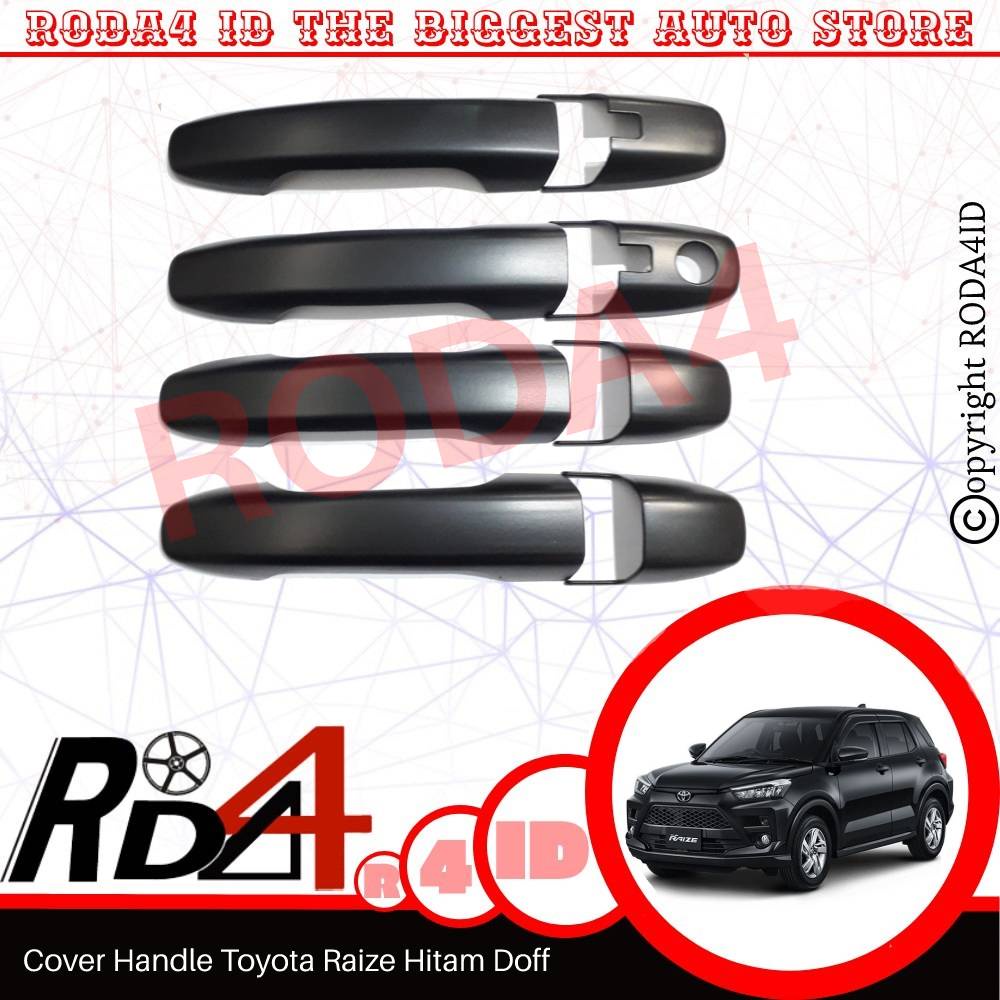 Cover Handle Outer Raize Rocky 2021 Gagang Pintu Mobil Hitam Doff