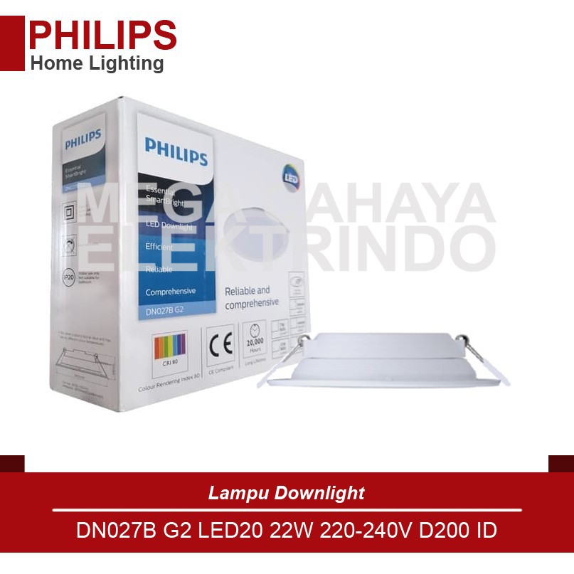 PHILIPS LED Downlight DN027B G2 LED20 - 22W - 8 Inch