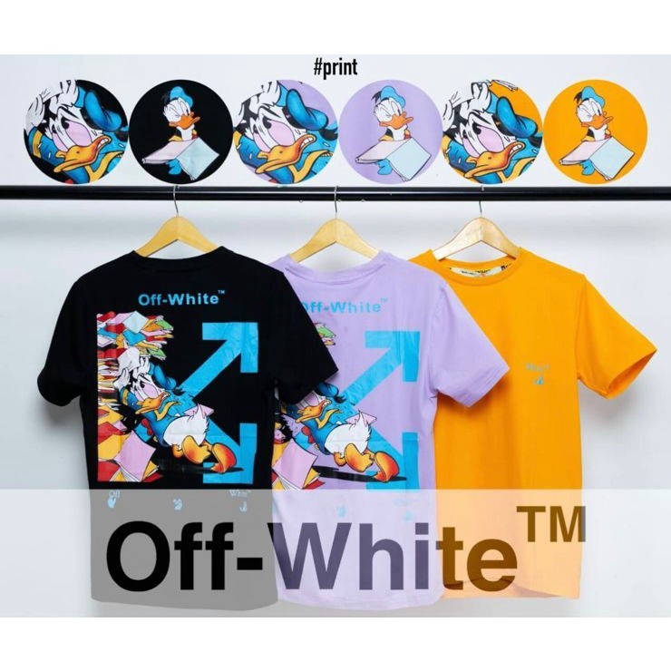 KAOS PREMIUM OFF WHITE DONALD BEBEK OVERSIZE UNISEX